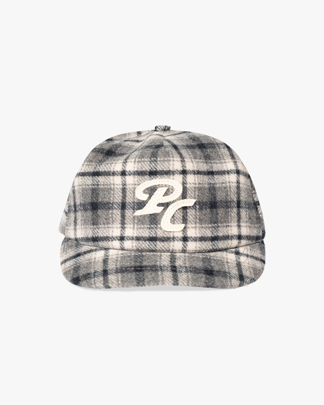 Felt Monogram Plaid cap