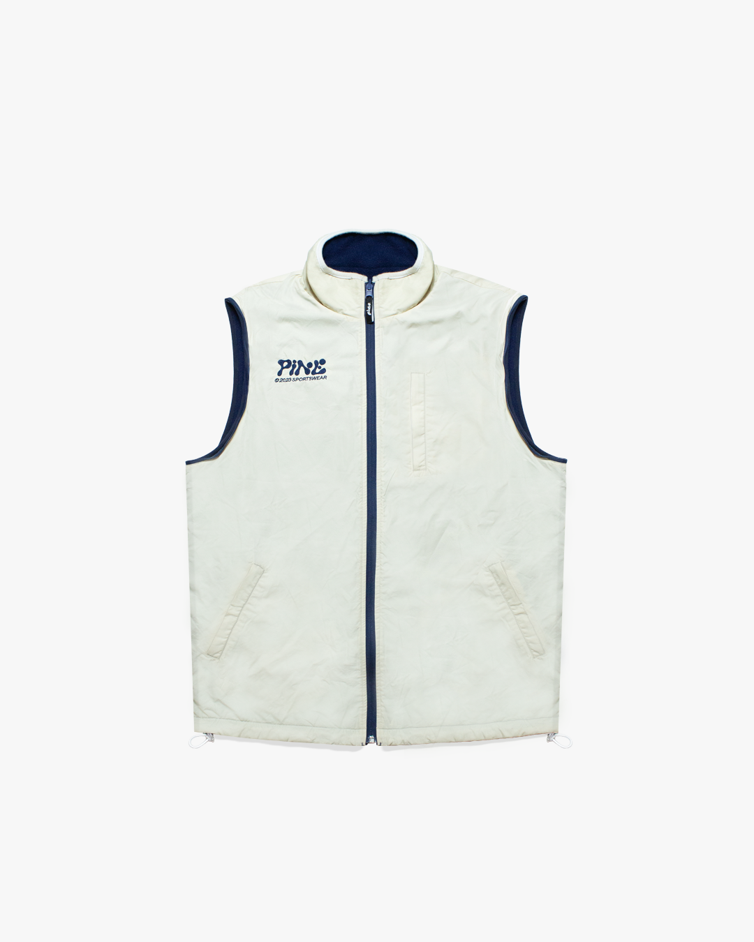 Reversible Vest - Deep blue/Off White