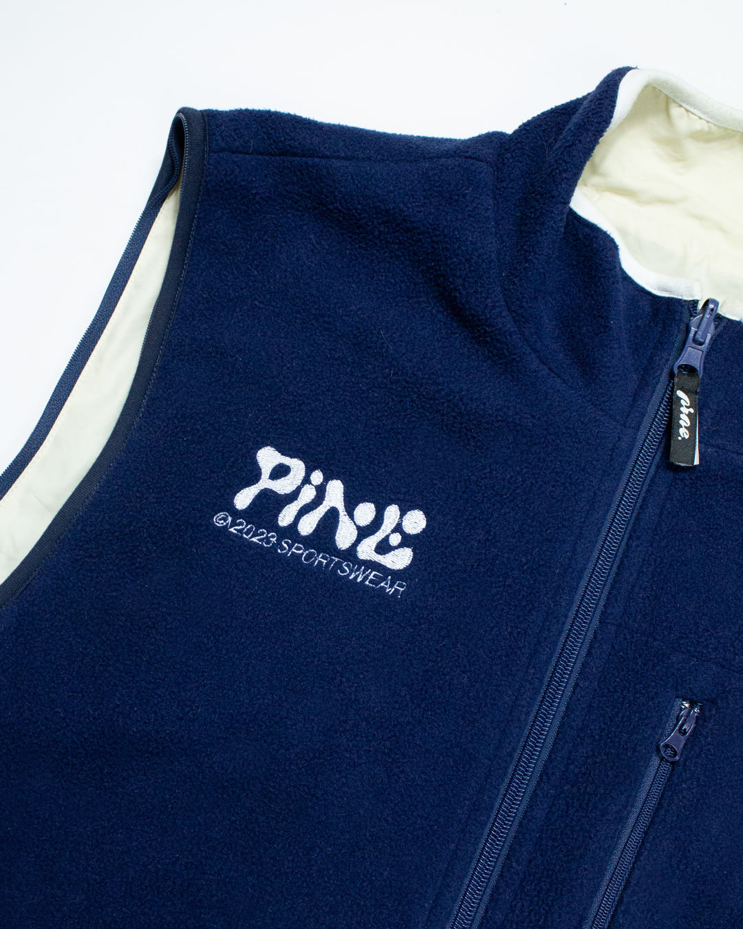 Reversible Vest - Deep blue/Off White